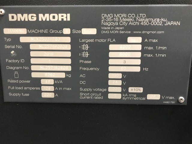 2018 DMG Mori NLX-2500SY/ 700 ***SOLD***-img-8